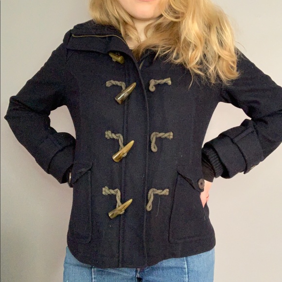 dELiA*s Jackets & Blazers - dELiA*s Toggle Buttons Hooded Peacoat Jacket